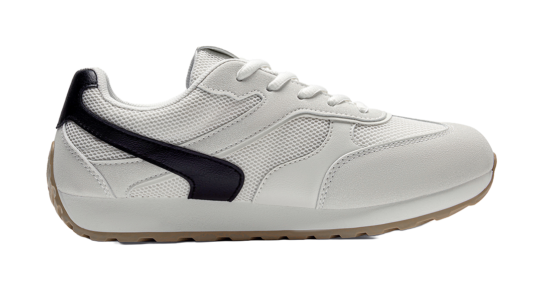 Warrior Slip Resistant Lightweight Height Increasing Low top Casual Shoes Unisex Beige Black 