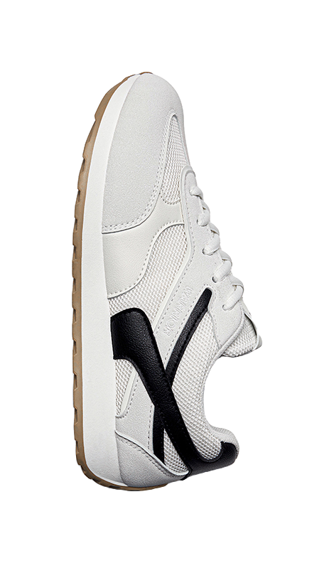 Warrior Slip Resistant Lightweight Height Increasing Low top Casual Shoes Unisex Beige Black 