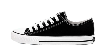 Warrior Slip Resistant Low top Canvas Shoes Unisex Black  VJSNEAKER