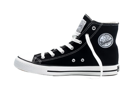 Warrior Slip Resistant, Abrasion Resistant, Breathable High top Canvas Shoes Unisex Black  VJSNEAKER