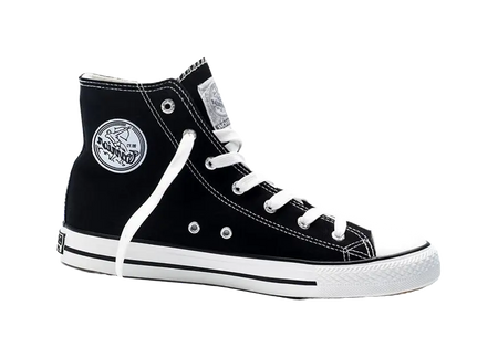 Warrior Slip Resistant, Abrasion Resistant, Breathable High top Canvas Shoes Unisex Black  VJSNEAKER