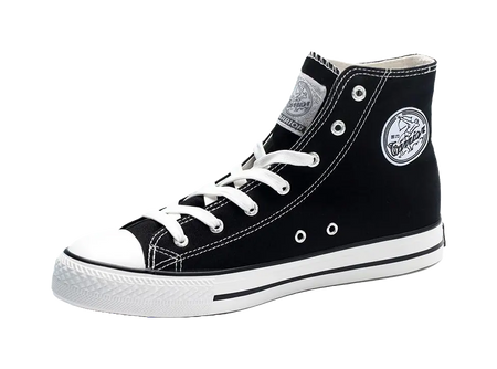 Warrior Slip Resistant, Abrasion Resistant, Breathable High top Canvas Shoes Unisex Black  VJSNEAKER