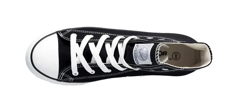 Warrior Slip Resistant, Abrasion Resistant, Breathable High top Canvas Shoes Unisex Black  VJSNEAKER