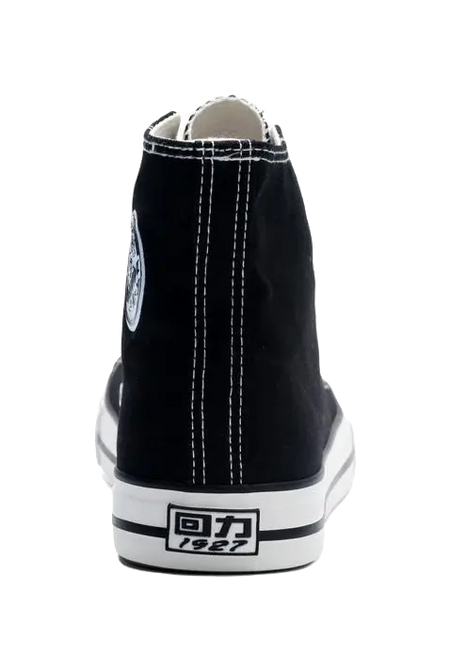 Warrior Slip Resistant, Abrasion Resistant, Breathable High top Canvas Shoes Unisex Black  VJSNEAKER