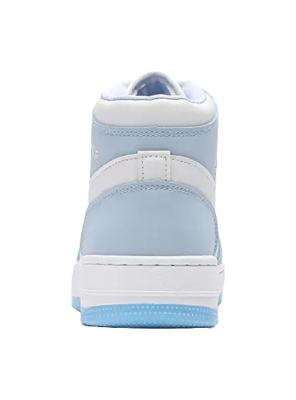 Warrior Slip Resistant, Abrasion Resistant, Breathable High top Skateboard Shoes Unisex White Blue 