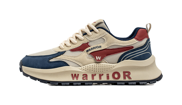 Warrior Slip Resistant, Abrasion Resistant, Breathable Low top Casual Shoes Men's Beige Blue Red 