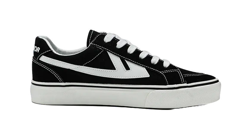 Warrior Slip Resistant, Abrasion Resistant, Lightweight Low top Canvas Shoes Unisex Black White  VJSNEAKER