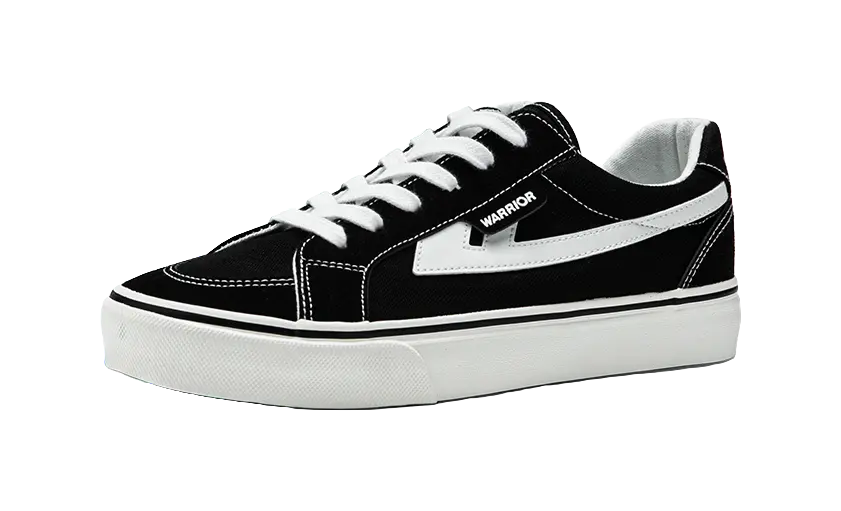 Warrior Slip Resistant, Abrasion Resistant, Lightweight Low top Canvas Shoes Unisex Black White  VJSNEAKER