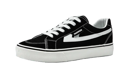 Warrior Slip Resistant, Abrasion Resistant, Lightweight Low top Canvas Shoes Unisex Black White  VJSNEAKER