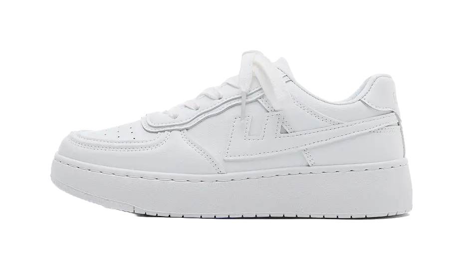 Warrior Slip Resistant, Abrasion Resistant, Lightweight Low top Skateboard Shoes Unisex White 