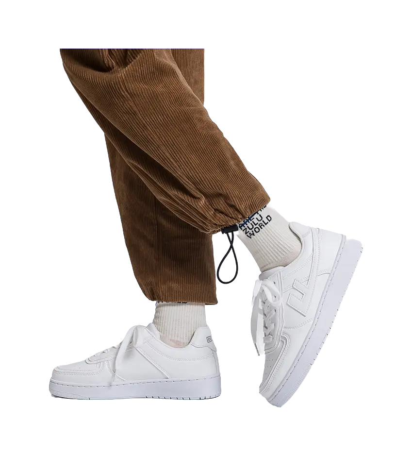 Warrior Slip Resistant, Abrasion Resistant, Lightweight Low top Skateboard Shoes Unisex White 