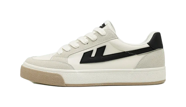 Warrior Slip Resistant, Abrasion Resistant, Lightweight, Breathable Low top Skateboard Shoes Unisex Beige Black 
