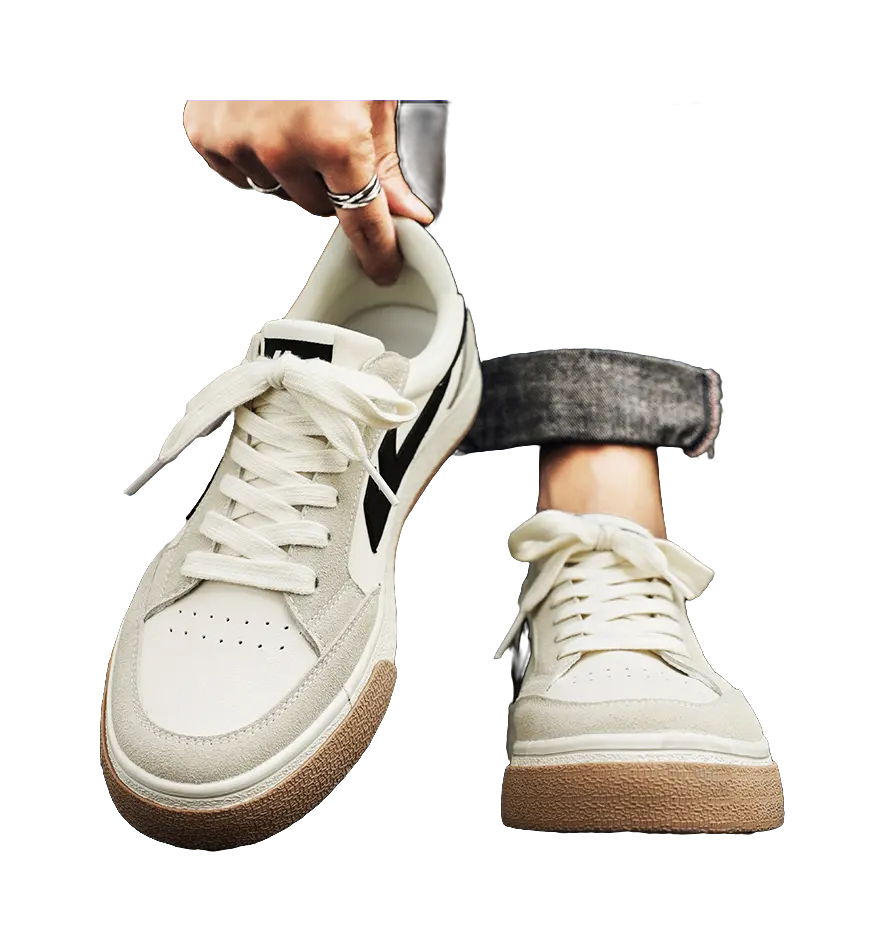 Warrior Slip Resistant, Abrasion Resistant, Lightweight, Breathable Low top Skateboard Shoes Unisex Beige Black 