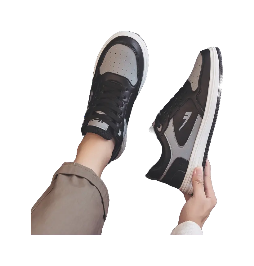 Warrior Sports Casual Wear-resistant And Lightweight Low-Top Skateboard Shoes Men's Black 