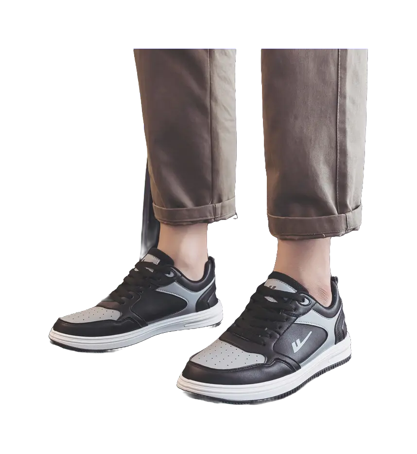 Warrior Sports Casual Wear-resistant And Lightweight Low-Top Skateboard Shoes Men's Black 