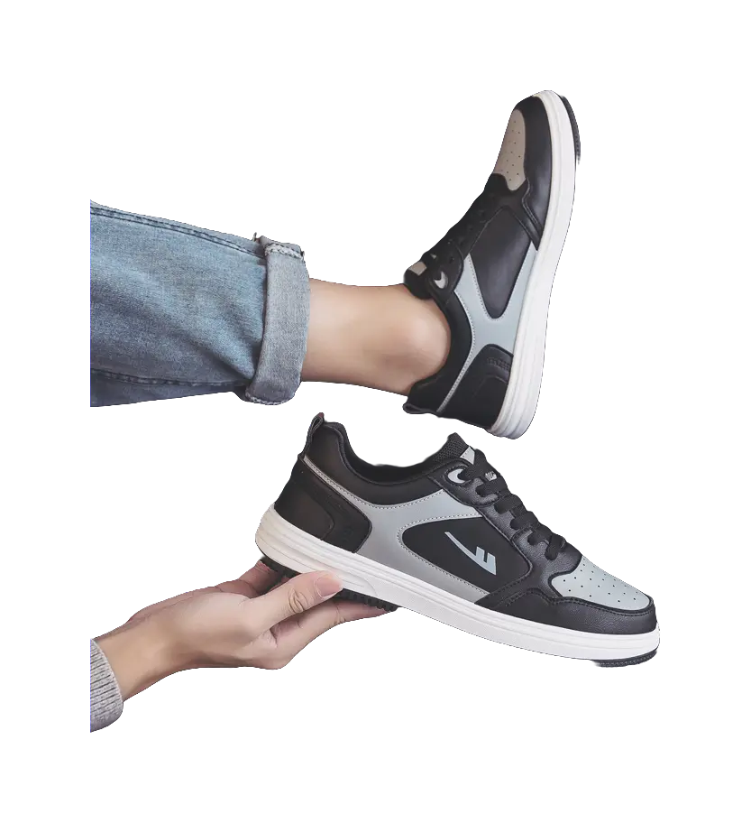 Warrior Sports Casual Wear-resistant And Lightweight Low-Top Skateboard Shoes Men's Black 