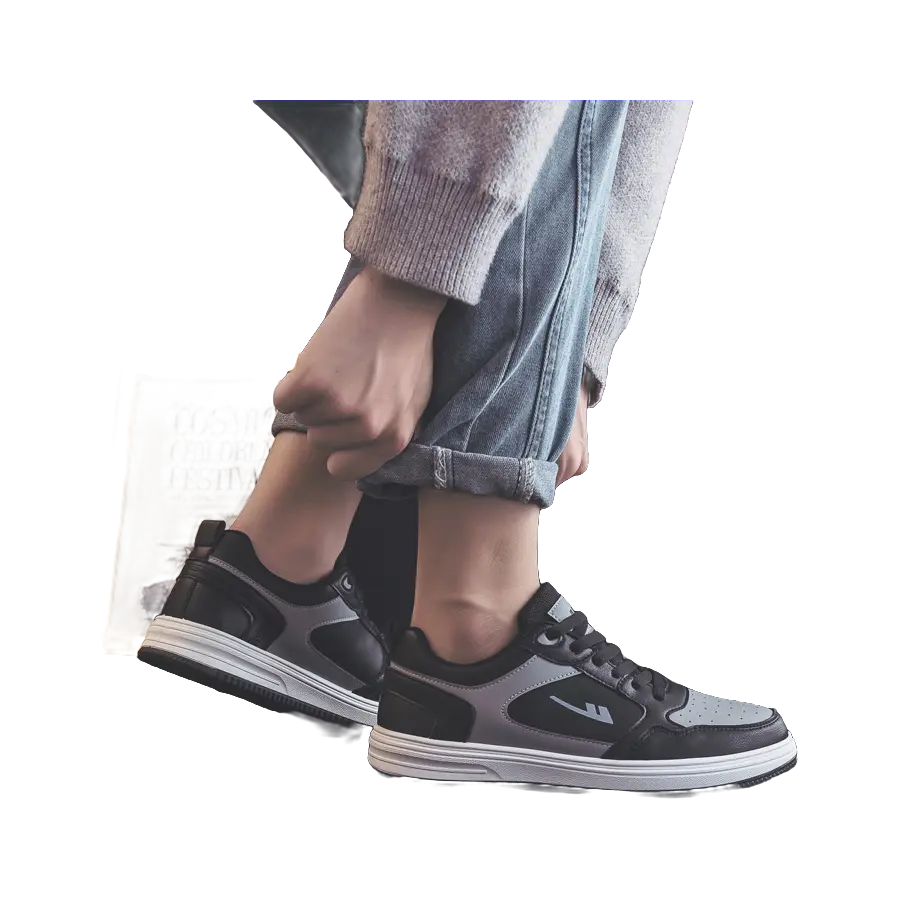Warrior Sports Casual Wear-resistant And Lightweight Low-Top Skateboard Shoes Men's Black 