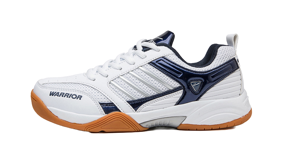Warrior Unisex Low-Top Training Shoes - Rebound Fabric & Lightweight Design for Tennis Badminton Blue White 