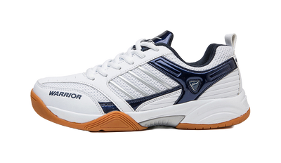 Warrior Unisex Low-Top Training Shoes - Rebound Fabric & Lightweight Design for Tennis Badminton Blue White 