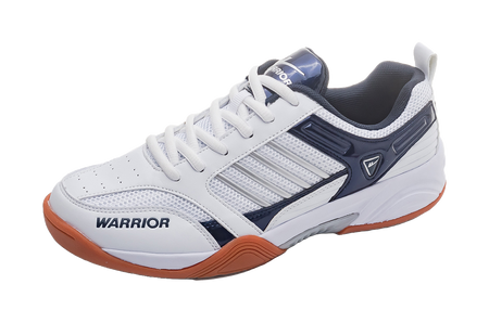 Warrior Unisex Low-Top Training Shoes - Rebound Fabric & Lightweight Design for Tennis Badminton Blue White 