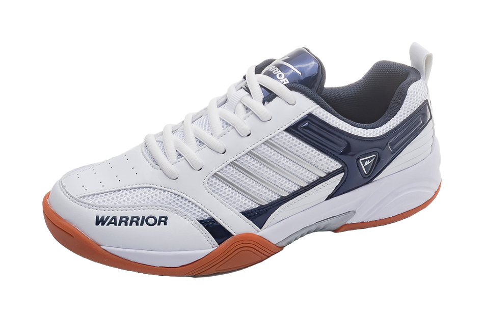 Warrior Unisex Low-Top Training Shoes - Rebound Fabric & Lightweight Design for Tennis Badminton Blue White 