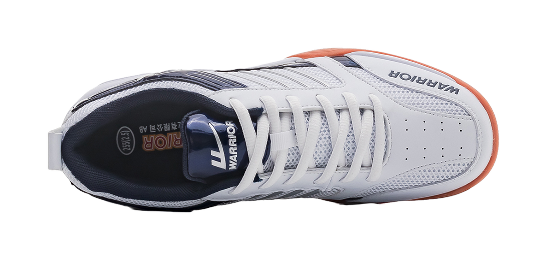 Warrior Unisex Low-Top Training Shoes - Rebound Fabric & Lightweight Design for Tennis Badminton Blue White 