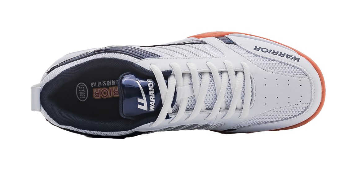 Warrior Unisex Low-Top Training Shoes - Rebound Fabric & Lightweight Design for Tennis Badminton Blue White 