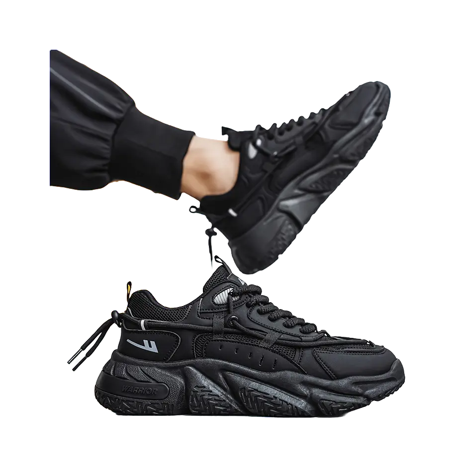 Warrior Warrior Anti-Slip Wear-Resistant Breathable Lightweight Height Increasing Warm Low-Top Chunky Sneakers Unisex  VJSNEAKER