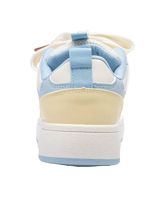 Warrior Wear resistant And Lightweight Low top Skateboard Shoes Women's Beige Yellow Blue 