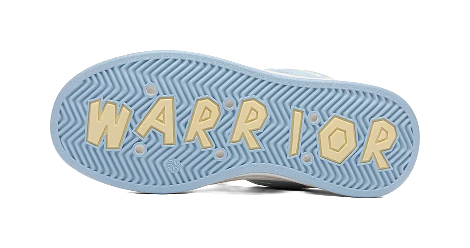 Warrior Wear resistant And Lightweight Low top Skateboard Shoes Women's Beige Yellow Blue 
