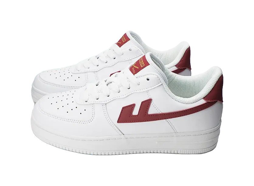 Warrior White Sneakers Slip Resistant, Abrasion Resistant, Lightweight, Breathable Low top Skateboard Shoes Unisex 