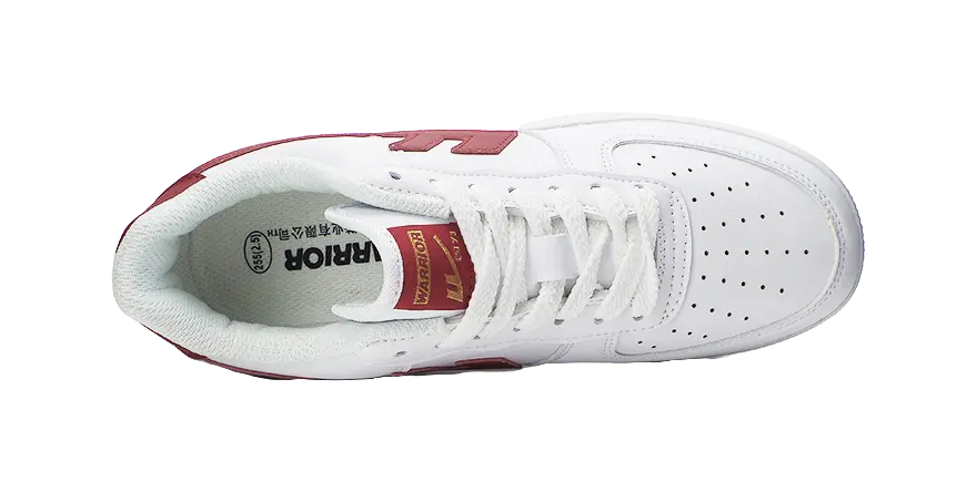 Warrior White Sneakers Slip Resistant, Abrasion Resistant, Lightweight, Breathable Low top Skateboard Shoes Unisex 