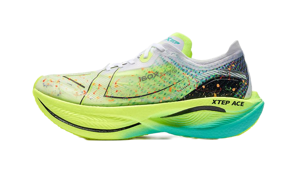 XTEP 160X 3.0 Pro Anti Slip Wear Resistant Low Top Marathon Long Distance Running Shoes Men's Aurora Green Black 