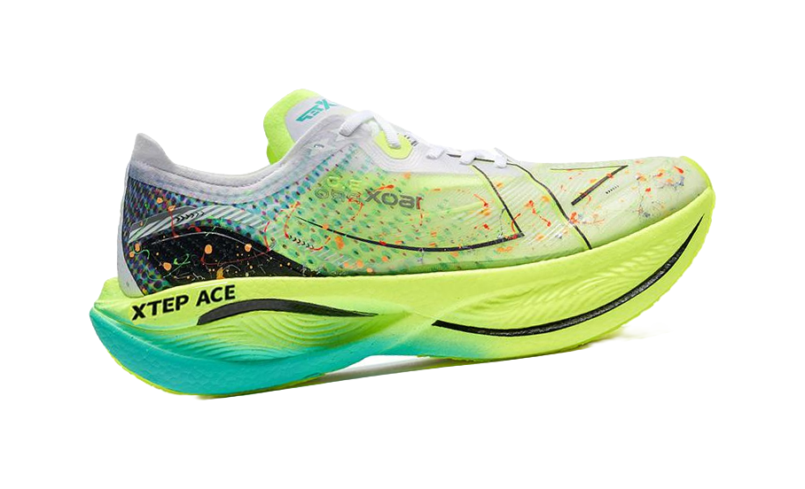 XTEP 160X 3.0 Pro Anti Slip Wear Resistant Low Top Marathon Long Distance Running Shoes Men's Aurora Green Black 