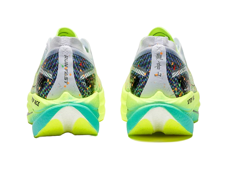 XTEP 160X 3.0 Pro Anti Slip Wear Resistant Low Top Marathon Long Distance Running Shoes Men's Aurora Green Black 