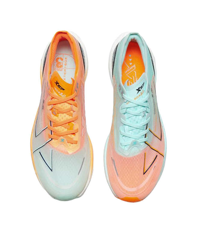 XTEP 160X 3.0 Pro Cushioning Anti-Slip Wear-Resistant Breathability Low-Top Running Shoes Men's Serene Blue/New White 