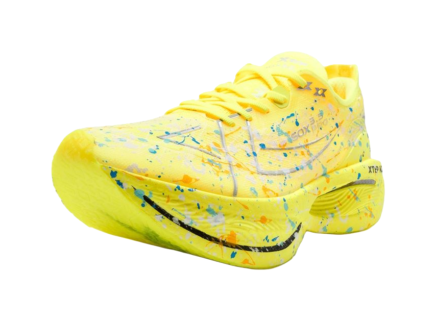 XTEP 160X 3.5PRO Running Shoes Men's Low top Fluorescent Bright Yellow, Teal 