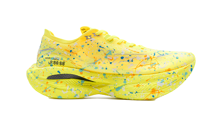 XTEP 160X 3.5PRO Running Shoes Men's Low top Fluorescent Bright Yellow, Teal 