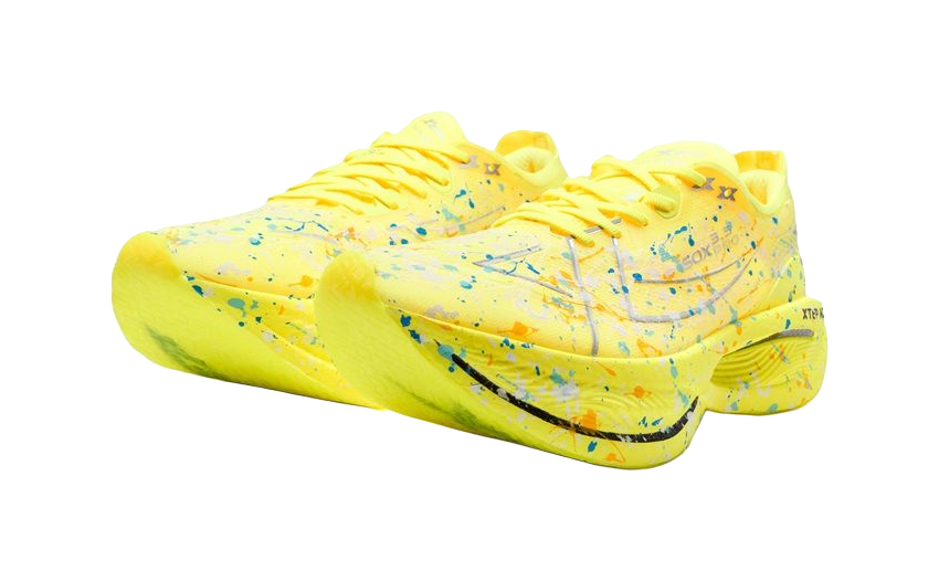 XTEP 160X 3.5PRO Running Shoes Men's Low top Fluorescent Bright Yellow, Teal 