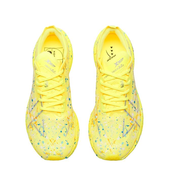 XTEP 160X 3.5PRO Running Shoes Men's Low top Fluorescent Bright Yellow, Teal 