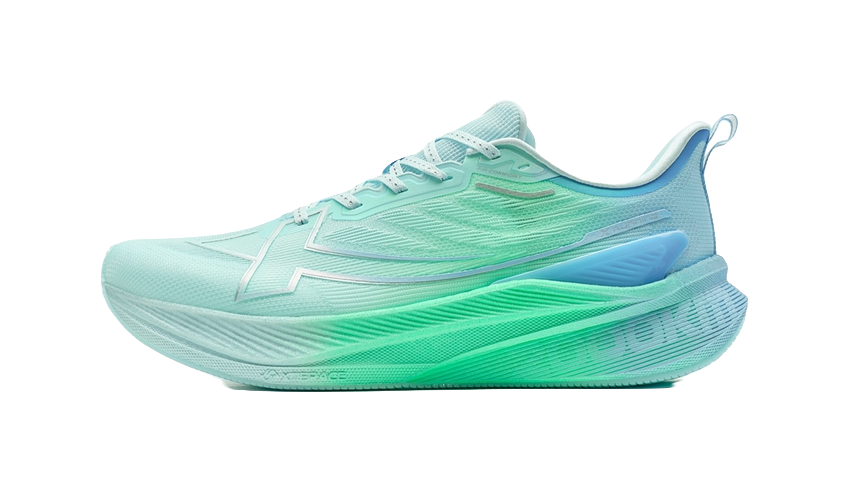 XTEP 2000km 3.0 Running Shoes Men's Low top Misty Blue, Moon Blue, Fluorescent Light Turquoise 