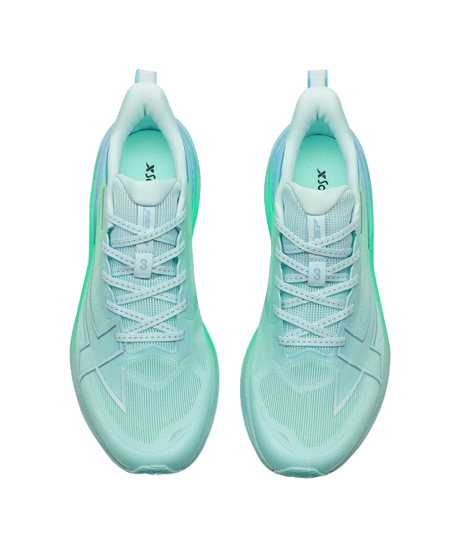 XTEP 2000km 3.0 Running Shoes Men's Low top Misty Blue, Moon Blue, Fluorescent Light Turquoise 