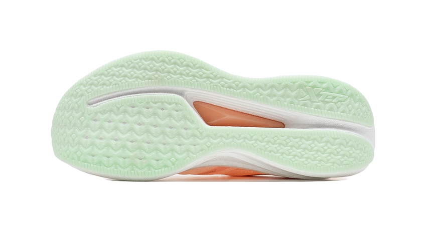 XTEP 2000km 3.0 Running Shoes Women's Low top Classic White/Pink Orange/Light Fruit Green 