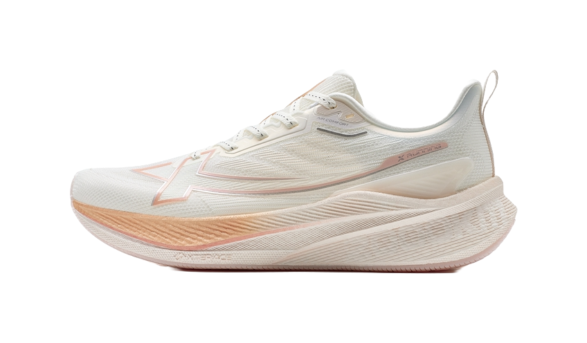 XTEP 2000km 3.0 Running Shoes Women's Low top Sail White/Pure Pink/Cherry Blossom Pink 