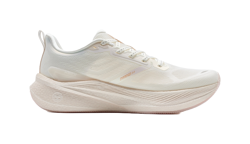 XTEP 2000km 3.0 Running Shoes Women's Low top Sail White/Pure Pink/Cherry Blossom Pink 