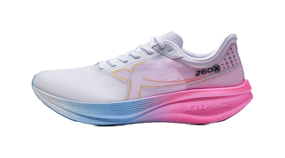 XTEP 260X 1.0 Running Shoes Men's Low top Sail White/Fluorescent Cherry Blossom Pink 