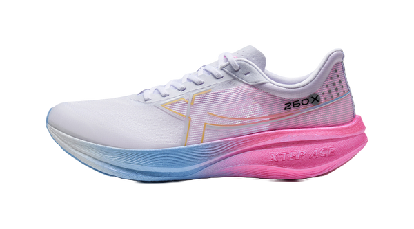 XTEP 260X 1.0 Running Shoes Men's Low top Sail White/Fluorescent Cherry Blossom Pink 