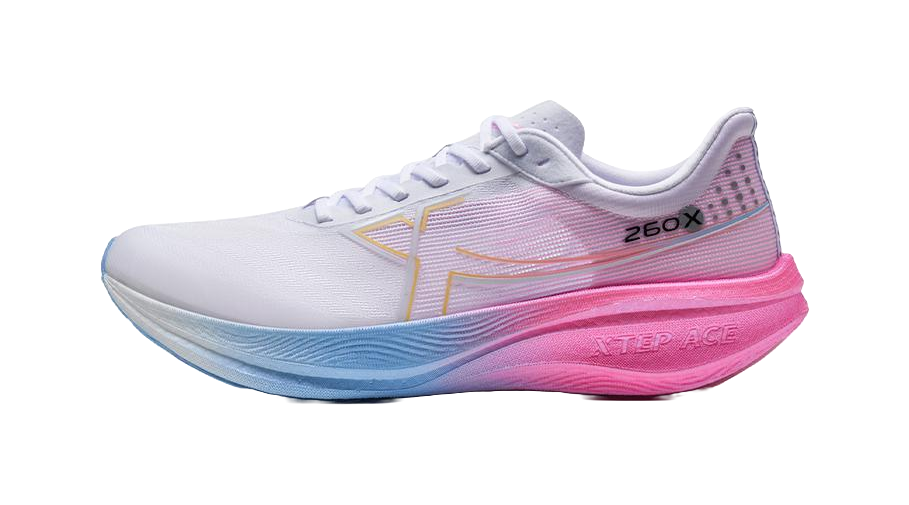 XTEP 260X 1.0 Running Shoes Men's Low top Sail White/Fluorescent Cherry Blossom Pink 