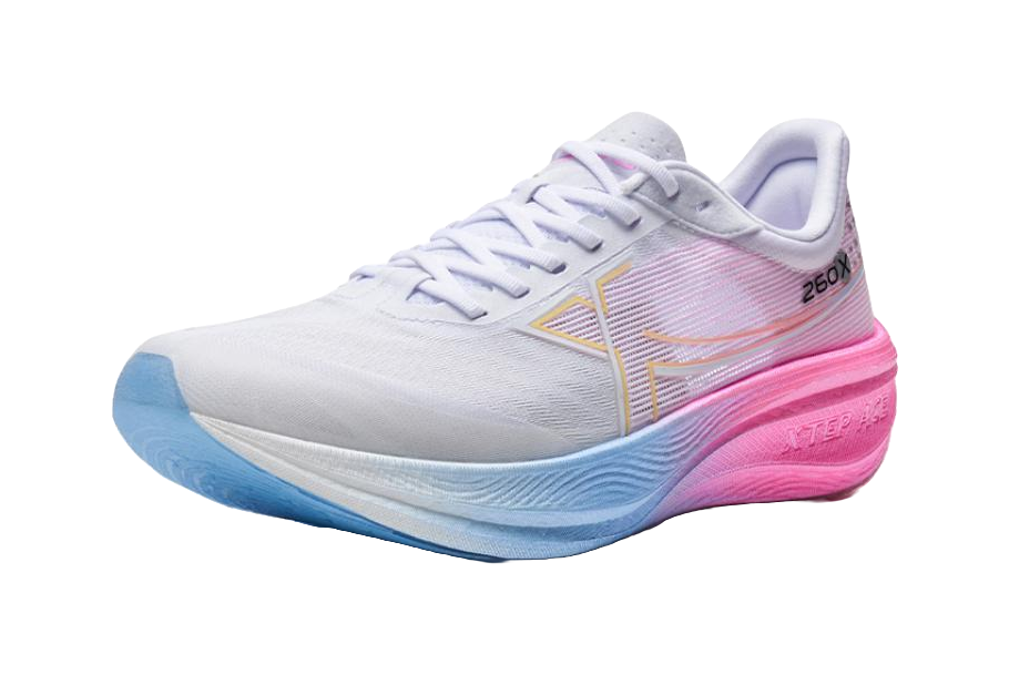XTEP 260X 1.0 Running Shoes Men's Low top Sail White/Fluorescent Cherry Blossom Pink 