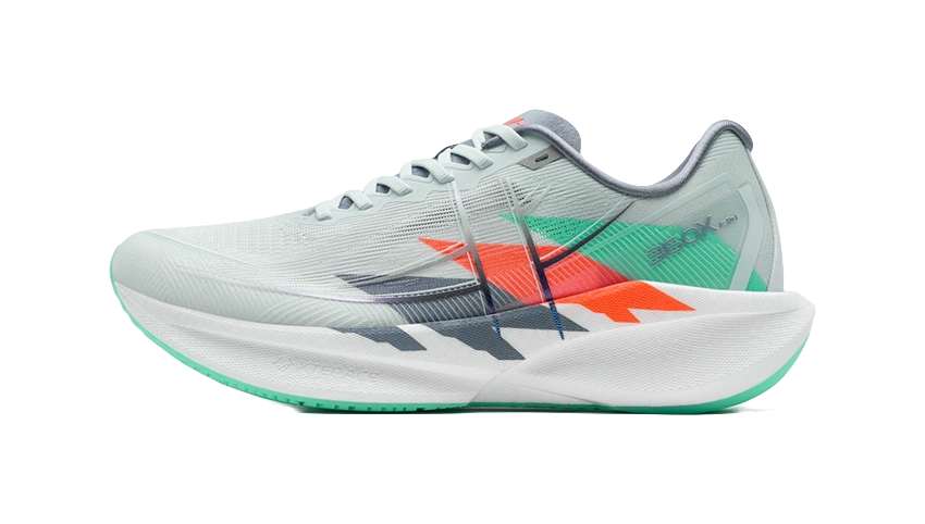 XTEP 360X 2.0 Running Shoes Men's Low top Moonstone Blue, Super Orange, Pure Teal 